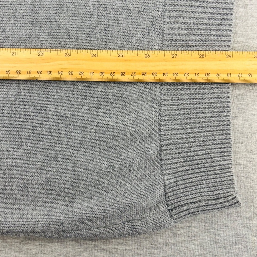 J.Crew Mens Grey Cotton Cashmere Quarter Zip Pullover Sweater Size Large - Picture 9 of 9